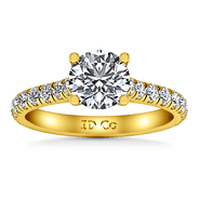 Pave Diamond EngagementRing Anabelle 14K Yellow Gold