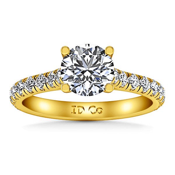 Pave Diamond EngagementRing Anabelle 14K Yellow Gold