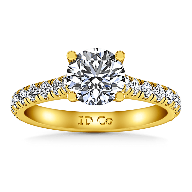 Pave Diamond EngagementRing Anabelle 14K Yellow Gold