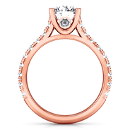 Pave Diamond Engagement Ring Anabelle 14K Rose Gold