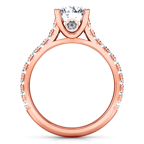 Pave Diamond Engagement Ring Anabelle 14K Rose Gold