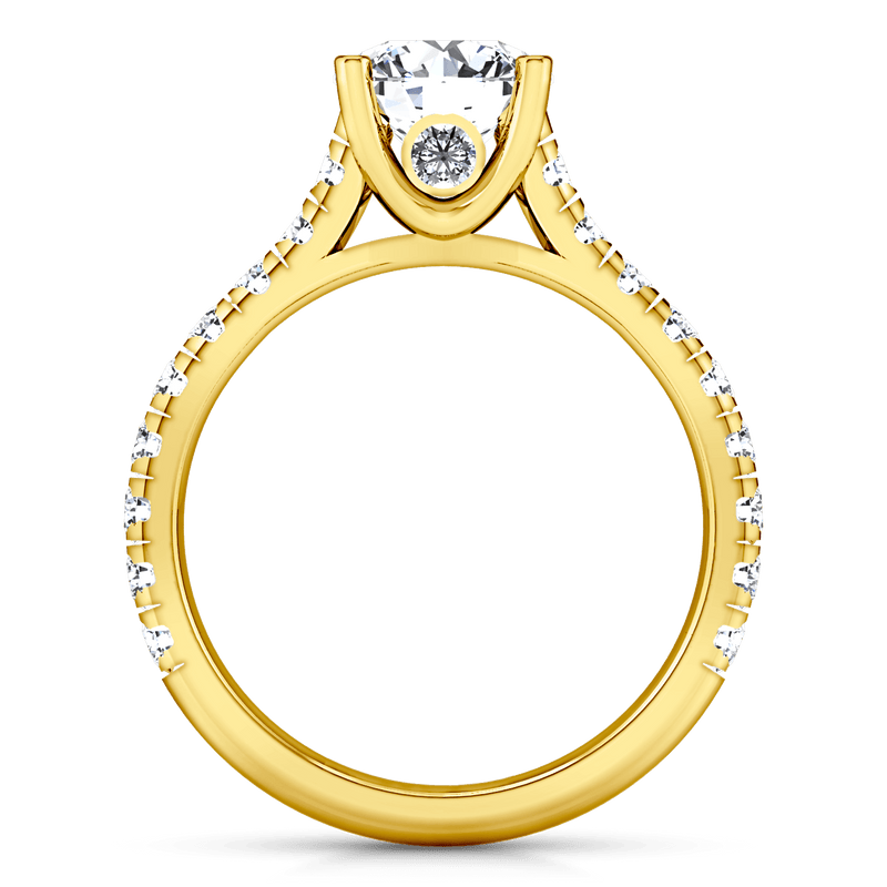 Pave Diamond EngagementRing Anabelle 14K Yellow Gold