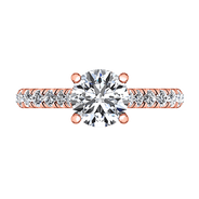 Pave Diamond Engagement Ring Anabelle 14K Rose Gold