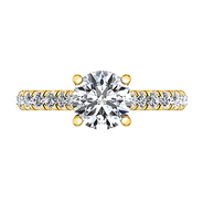 Pave Diamond EngagementRing Anabelle 14K Yellow Gold