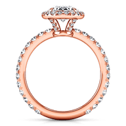 Halo Diamond  Engagement Ring Elsa 14K Rose Gold