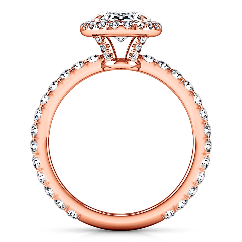 Halo Diamond  Engagement Ring Elsa 14K Rose Gold