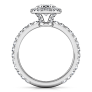 Halo Oval Diamond Engagement Ring Elsa 14K White Gold