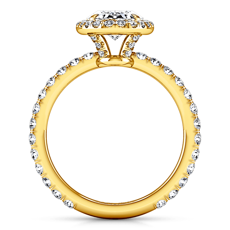 Halo Diamond  Engagement Ring Elsa 14K Yellow Gold