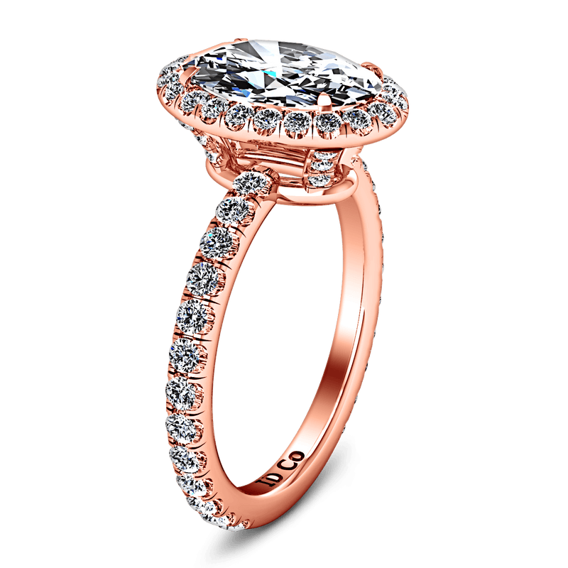 Halo Diamond  Engagement Ring Elsa 14K Rose Gold