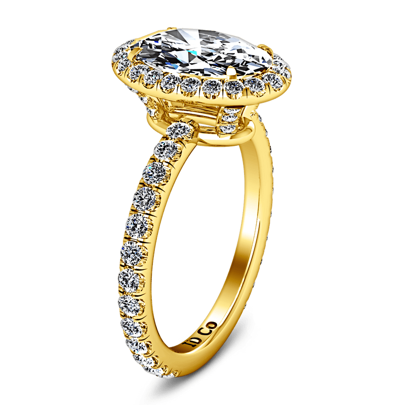 Halo Diamond  Engagement Ring Elsa 14K Yellow Gold