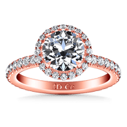 Halo Diamond  Engagement Ring Clayton 14K Rose Gold