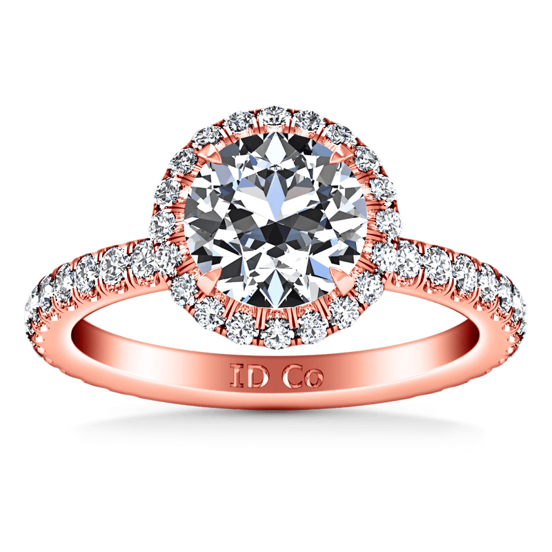 Halo Diamond  Engagement Ring Clayton 14K Rose Gold
