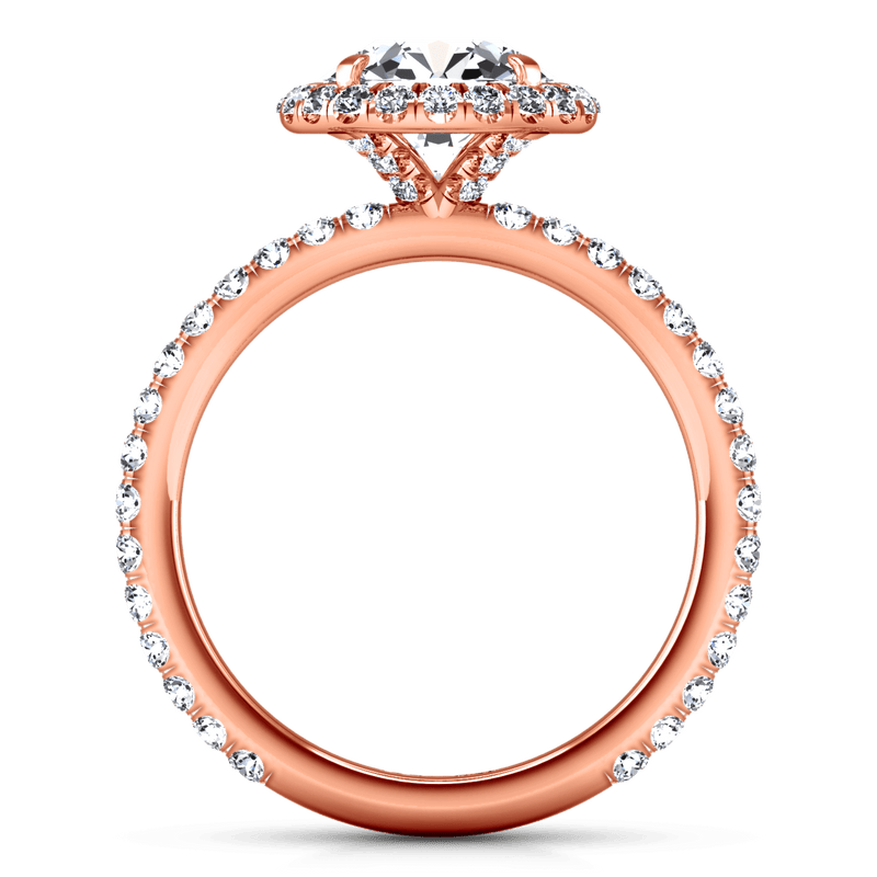 Halo Diamond  Engagement Ring Clayton 14K Rose Gold