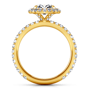 Halo Diamond  Engagement Ring Clayton 14K Yellow Gold