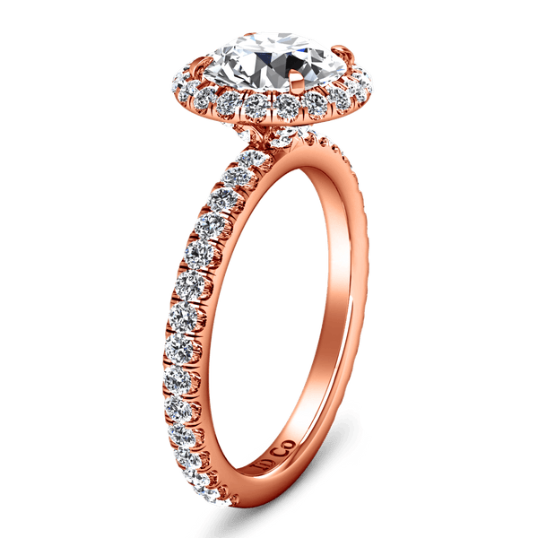Halo Diamond  Engagement Ring Clayton 14K Rose Gold