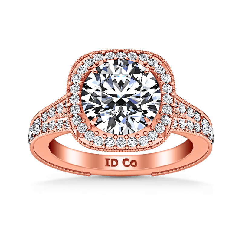 Halo Diamond Engagement Ring Anthea 14K Rose Gold