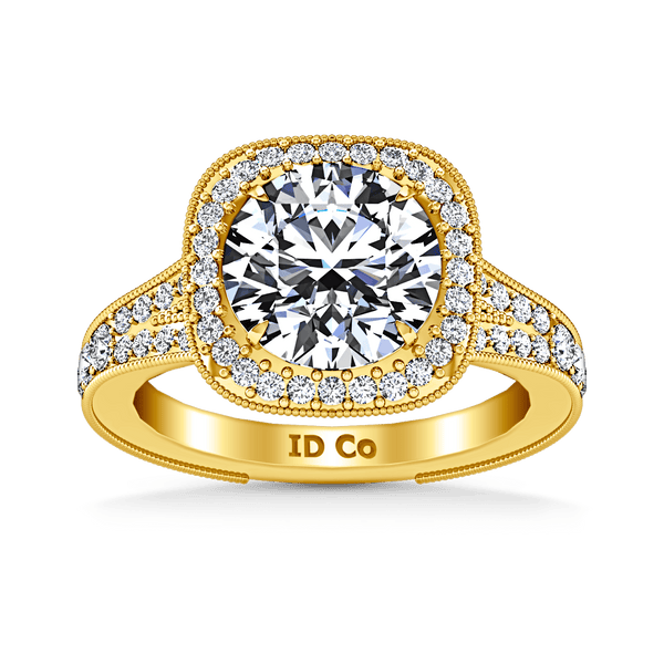 Halo Diamond Engagement Ring Anthea 14K Yellow Gold