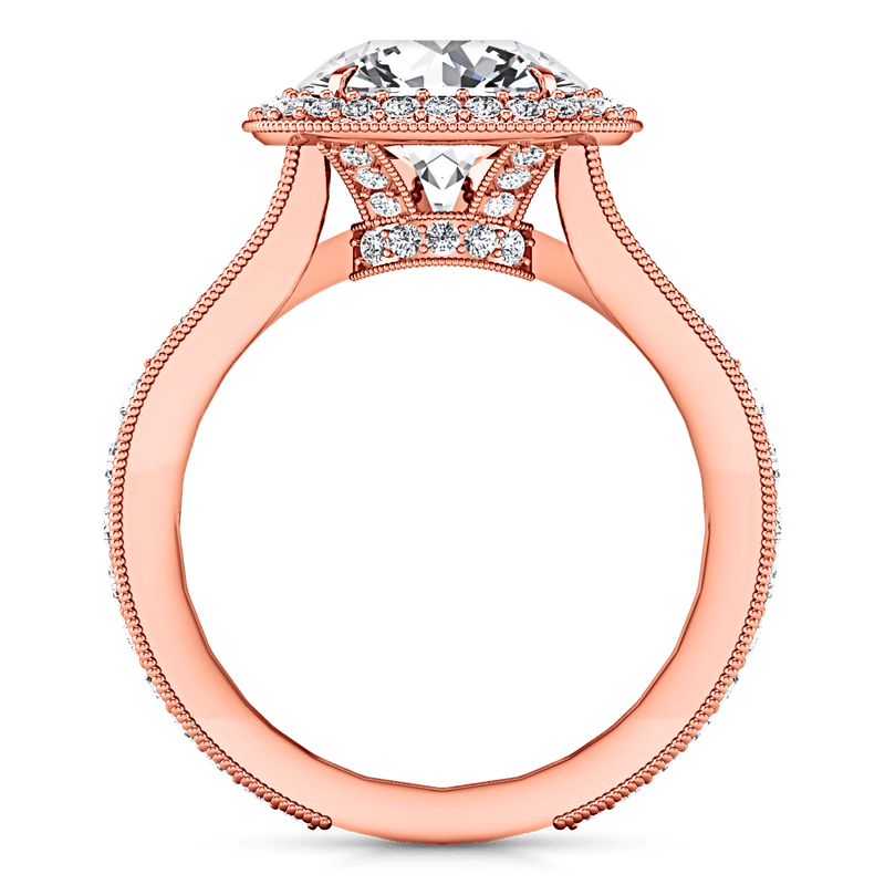 Halo Diamond Engagement Ring Anthea 14K Rose Gold