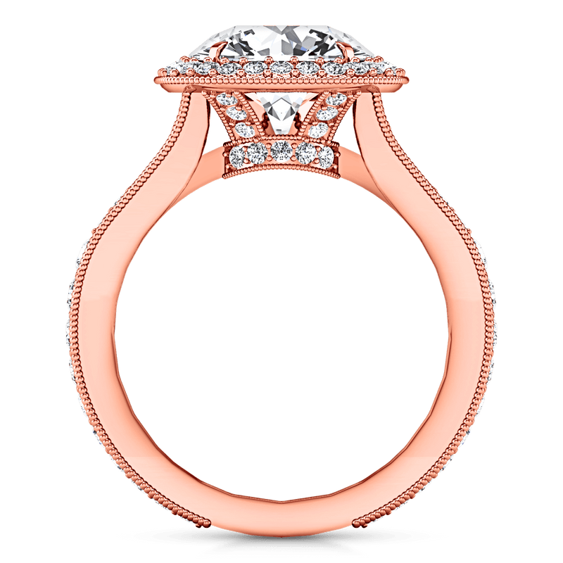 Halo Diamond Engagement Ring Anthea 14K Rose Gold