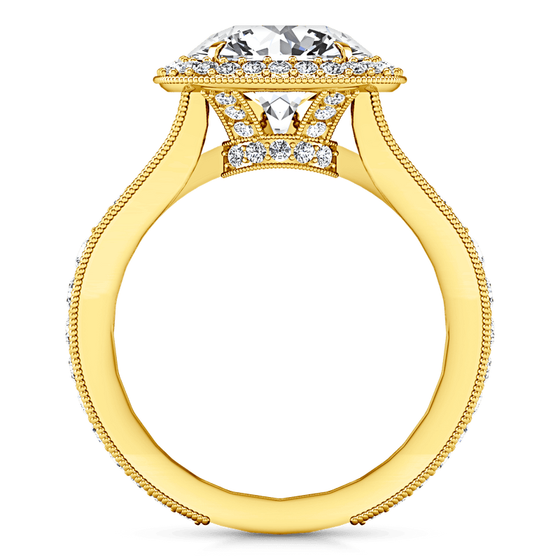 Halo Diamond Engagement Ring Anthea 14K Yellow Gold