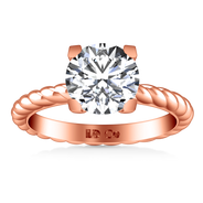 Solitaire Diamond Engagement Ring Ellery 14K Rose Gold