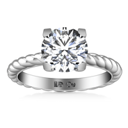 Round Diamond Solitaire Engagement Ring Ellery 14K White Gold