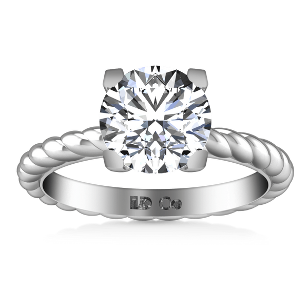 Round Diamond Solitaire Engagement Ring Ellery 14K White Gold
