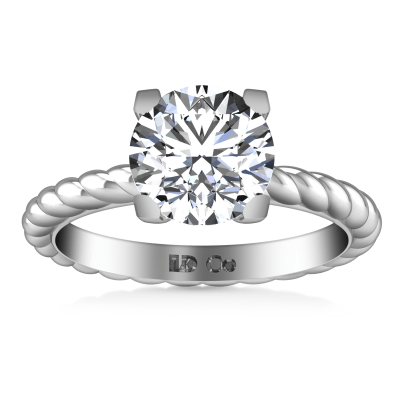 Round Diamond Solitaire Engagement Ring Ellery 14K White Gold