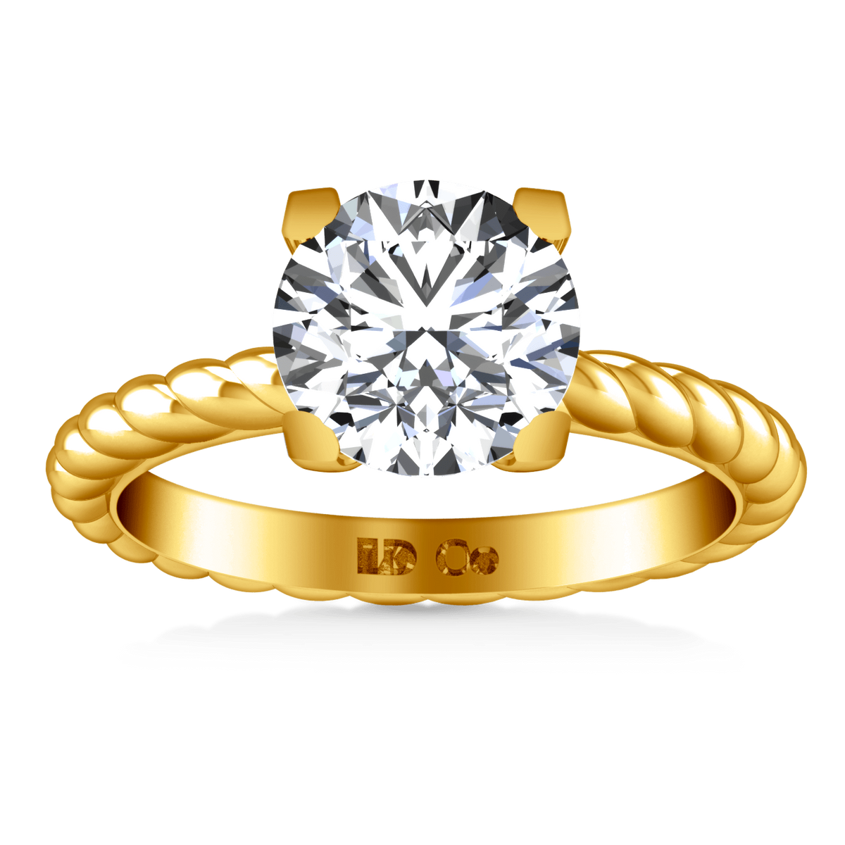 Solitaire Diamond Engagement Ring Ellery 14K Yellow Gold