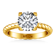 Solitaire Diamond Engagement Ring Ellery 14K Yellow Gold