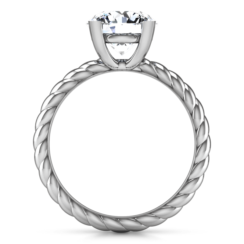 Round Diamond Solitaire Engagement Ring Ellery 14K White Gold
