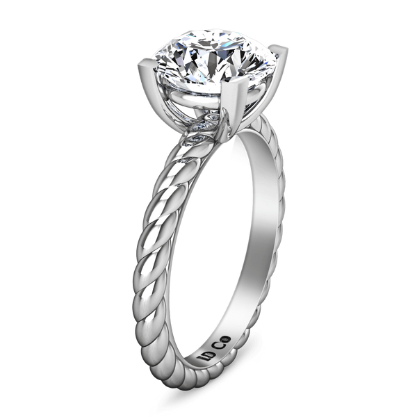 Round Diamond Solitaire Engagement Ring Ellery 14K White Gold