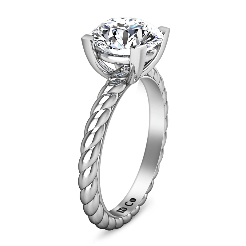 Round Diamond Solitaire Engagement Ring Ellery 14K White Gold