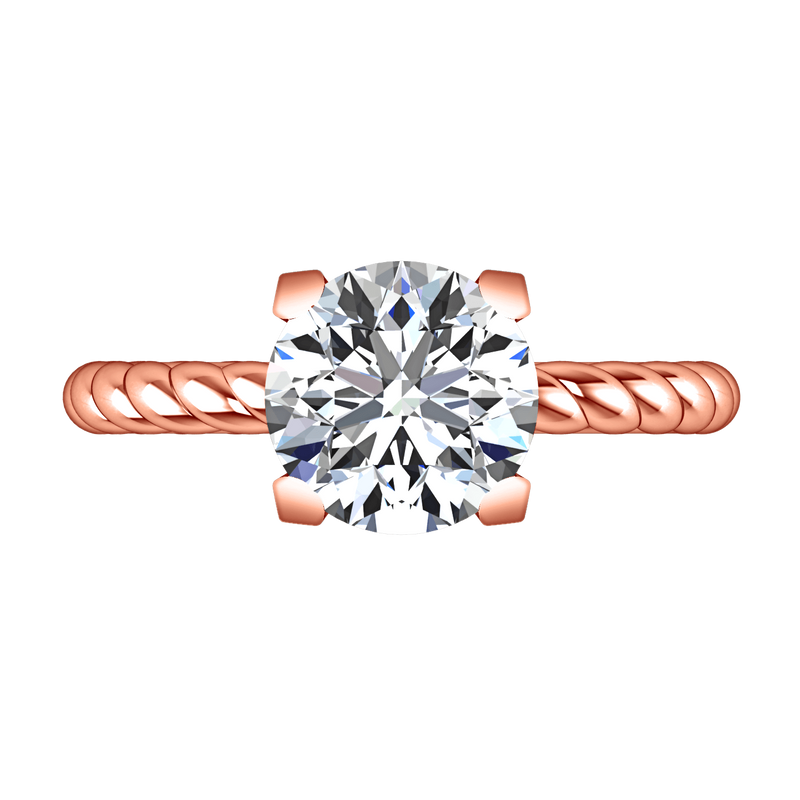 Solitaire Diamond Engagement Ring Ellery 14K Rose Gold