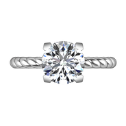 Round Diamond Solitaire Engagement Ring Ellery 14K White Gold