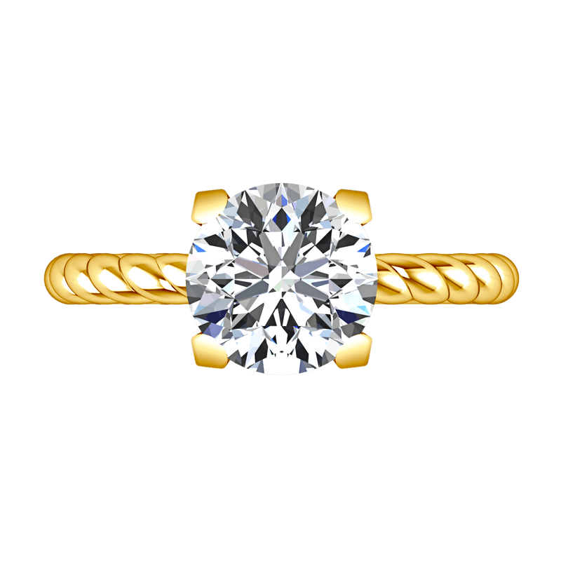 Solitaire Diamond Engagement Ring Ellery 14K Yellow Gold