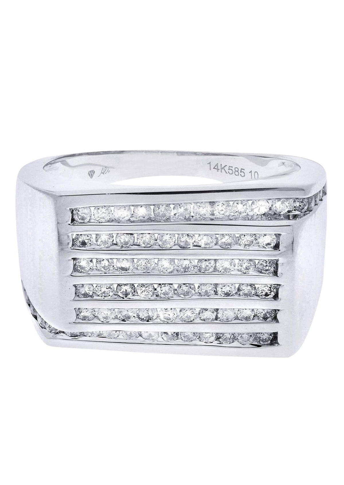 White Gold Mens Diamond Ring| 0.94 Carats| 10.45 Grams