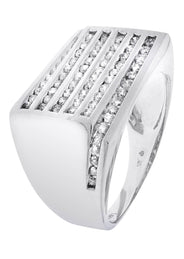 White Gold Mens Diamond Ring| 0.94 Carats| 10.45 Grams