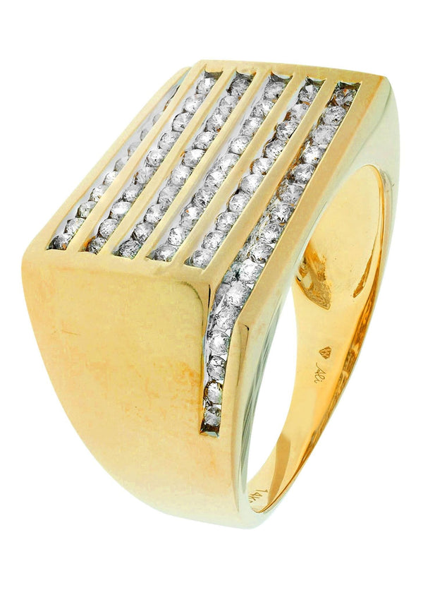 Mens Diamond Ring / Pinky Diamond Ring| 0.96 Carats