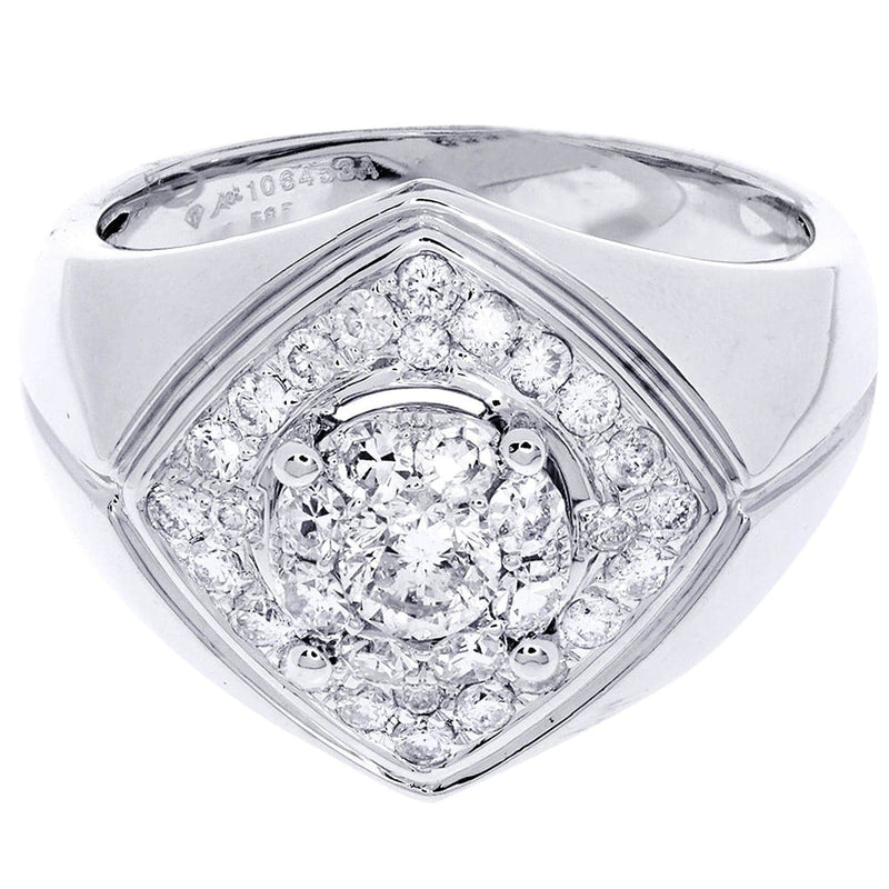 White Gold Mens Diamond Ring| 1.05 Carats| 9.04 Grams