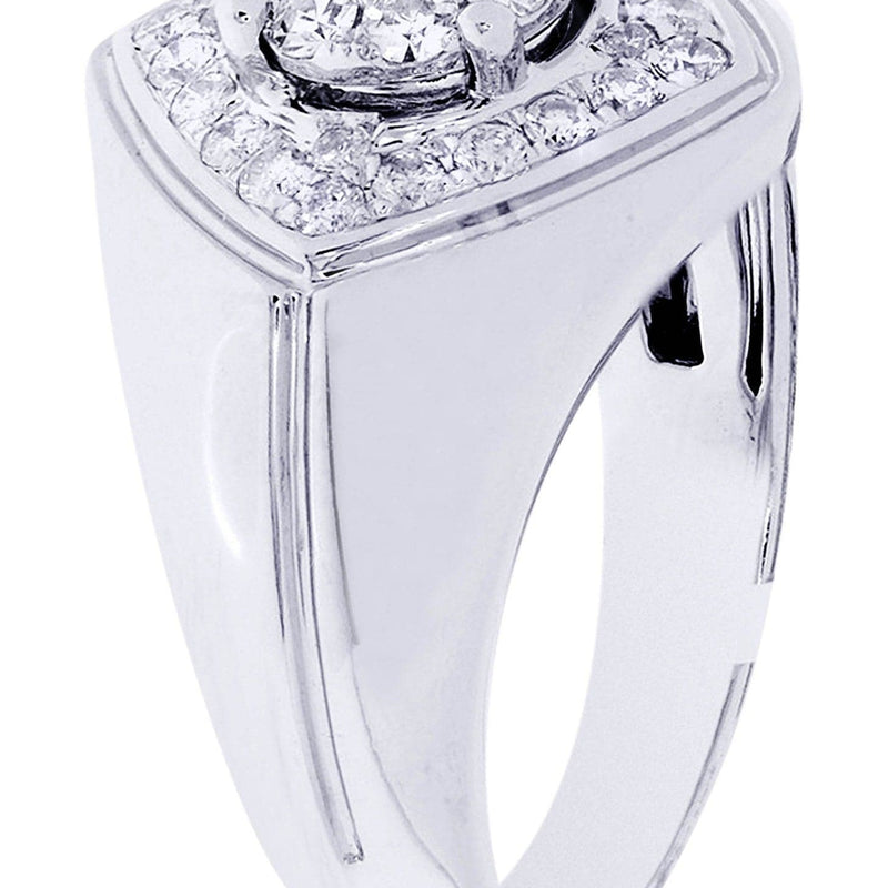 White Gold Mens Diamond Ring| 1.05 Carats| 9.04 Grams