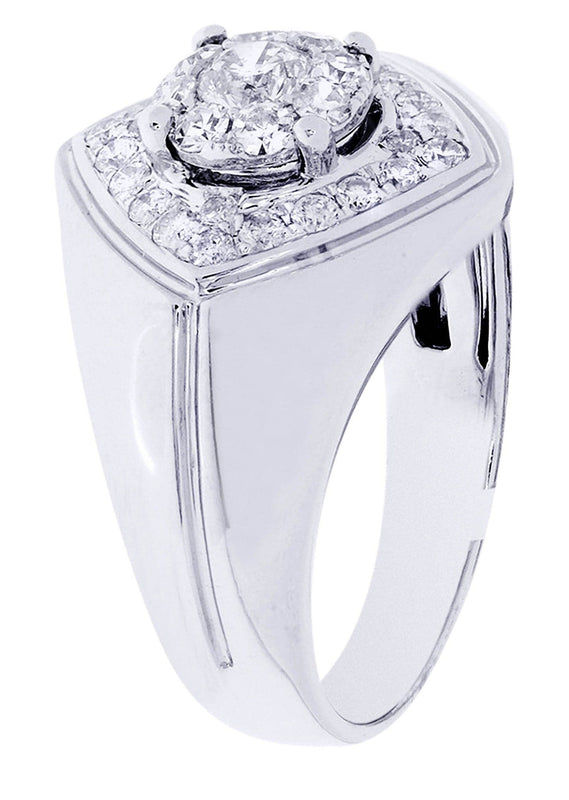 White Gold Mens Diamond Ring| 1.05 Carats| 9.04 Grams