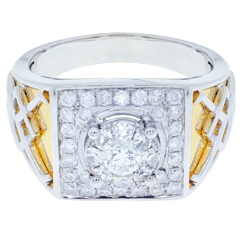 White Gold Mens Diamond Ring| 0.92 Carats| 10.56 Grams