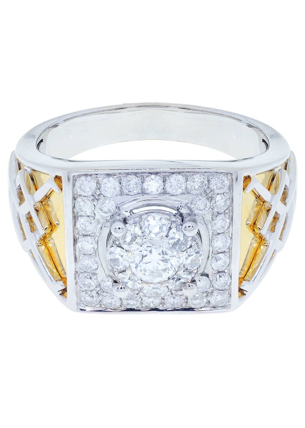 White Gold Mens Diamond Ring| 0.92 Carats| 10.56 Grams
