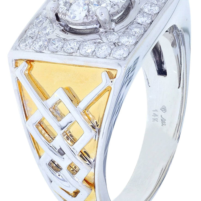 White Gold Mens Diamond Ring| 0.92 Carats| 10.56 Grams