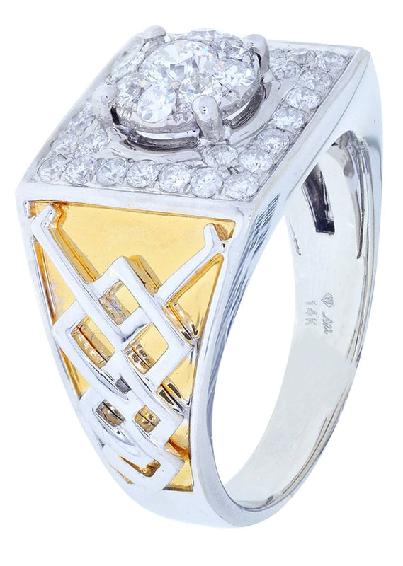 White Gold Mens Diamond Ring| 0.92 Carats| 10.56 Grams