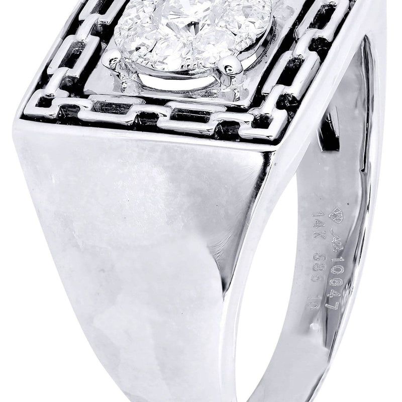 White Gold Mens Diamond Ring| 0.52 Carats| 9.54 Grams