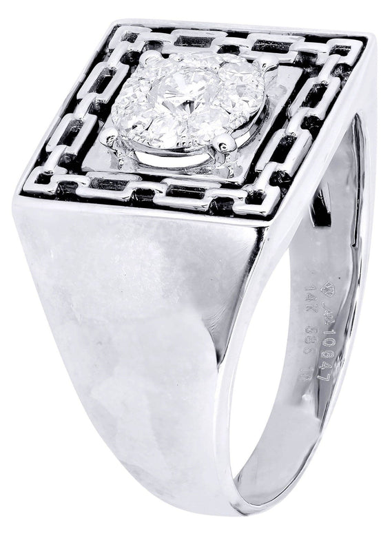 White Gold Mens Diamond Ring| 0.52 Carats| 9.54 Grams