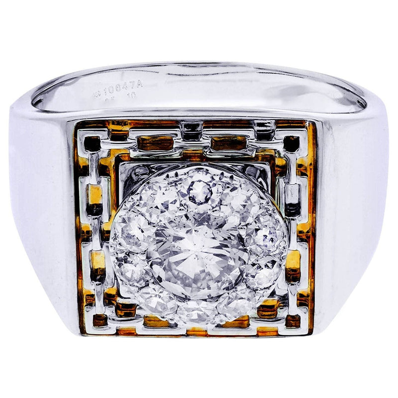 White Gold Mens Diamond Ring| 1.17 Carats| 8.24 Grams