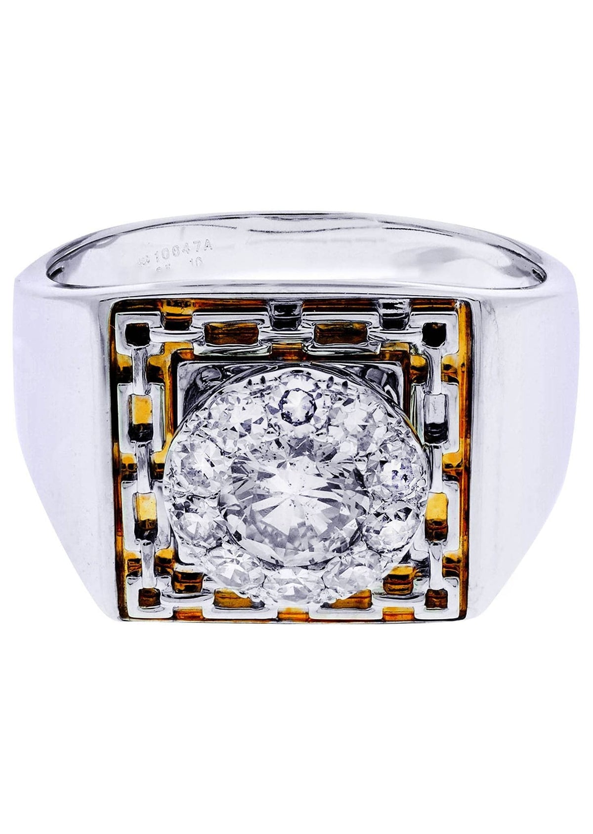 White Gold Mens Diamond Ring| 1.17 Carats| 8.24 Grams